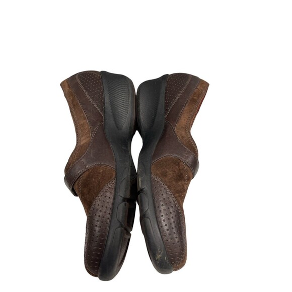 Casual Brown Suede Slip On Low Heel Walking Shoe Privo By Clark’s Size 8 - Picture 10 of 11